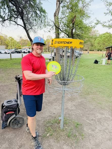 Joey Foran after acing hole 2 at North Park