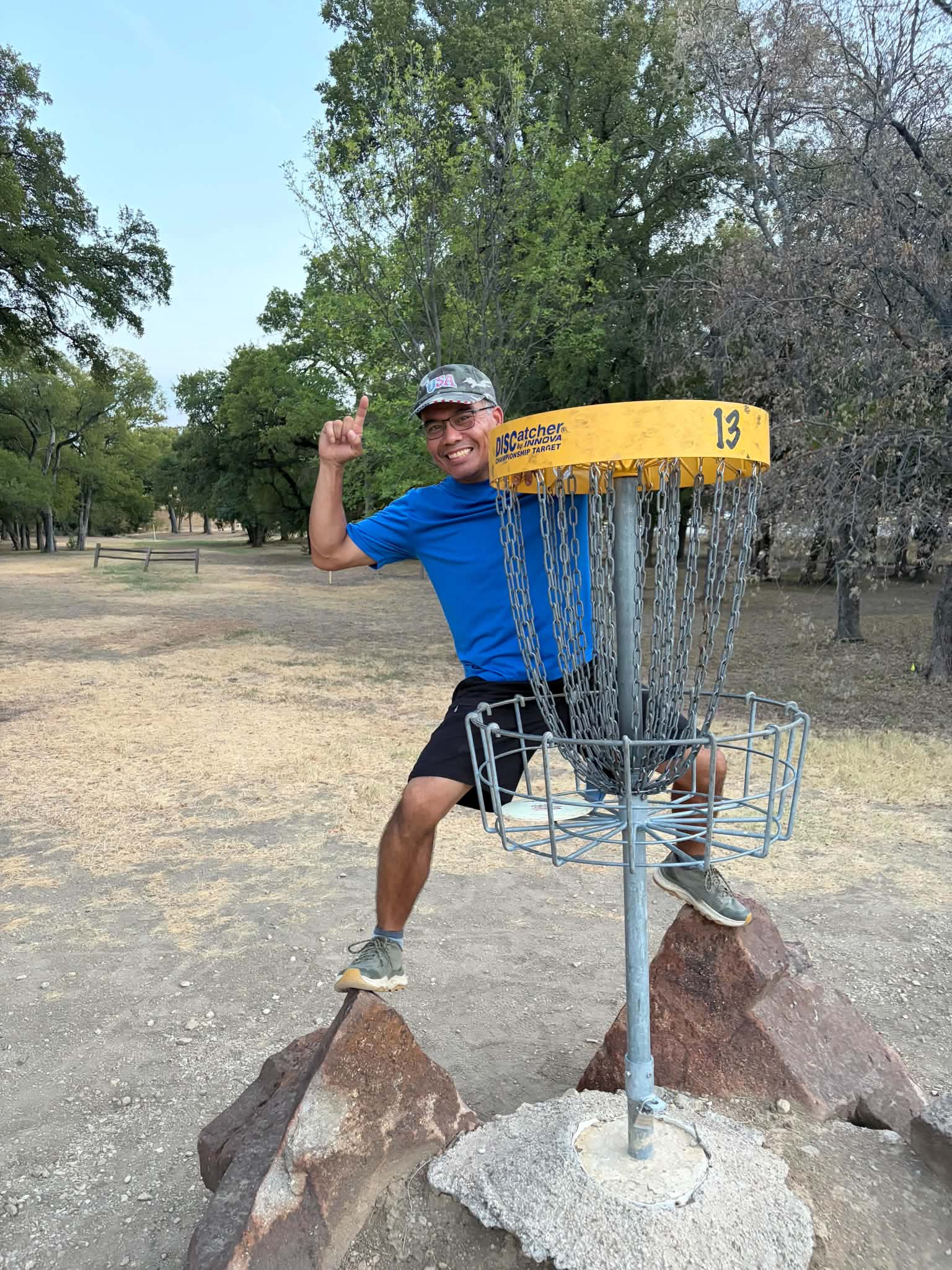 Theth Sein after acing hole 13 at North Park